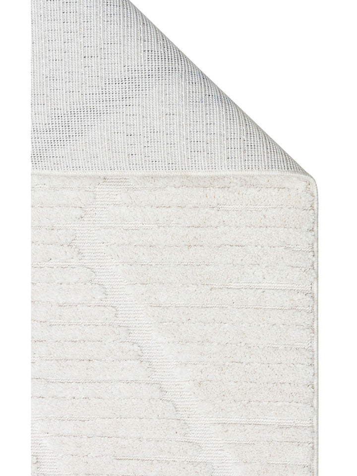 Tabasco Serisi Etnik Desenli Oturma Odası Salon Koridor Modern İskindinav Halı 08 WHITE - Carpetdocia