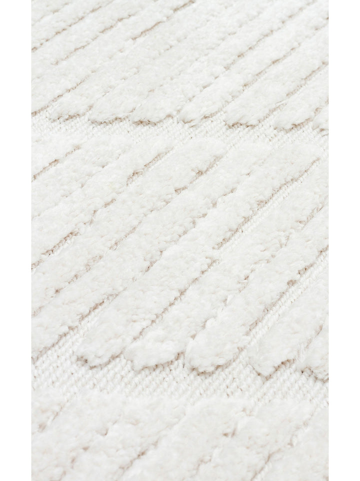Tabasco Serisi Etnik Desenli Oturma Odası Salon Koridor Modern İskindinav Halı 08 WHITE - Carpetdocia
