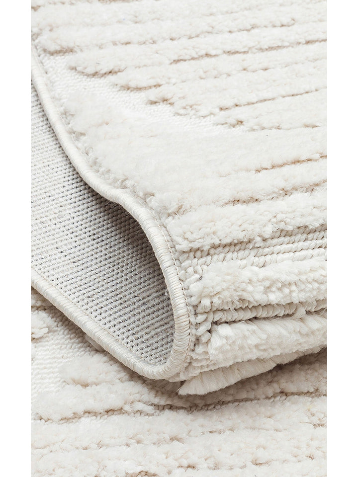 Tabasco Serisi Etnik Desenli Oturma Odası Salon Koridor Modern İskindinav Halı 08 WHITE - Carpetdocia