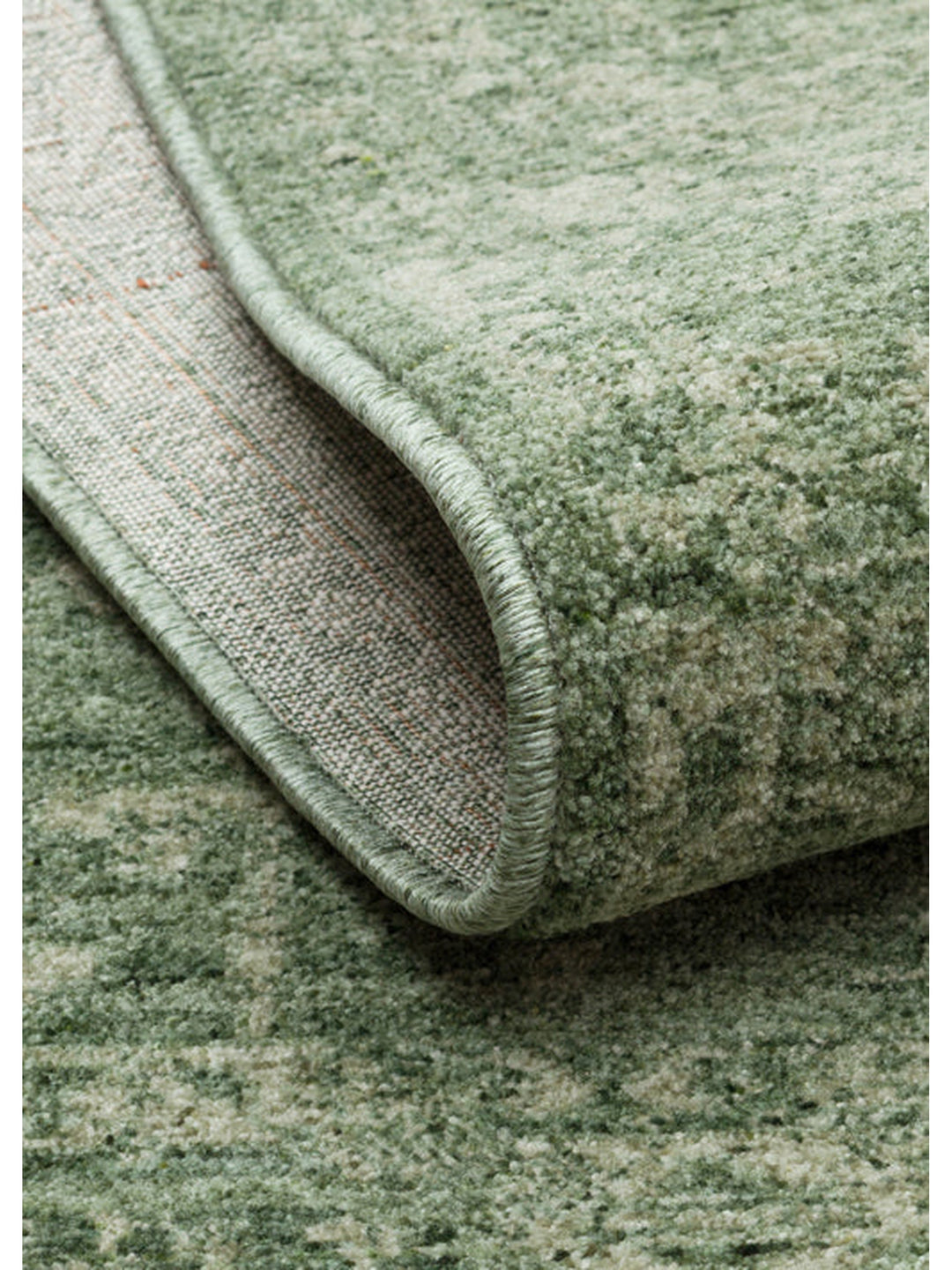 Tebriz Serisi Vintage Eskitme Desenli Modern Yumuşak Dokulu Halı 02 GREEN