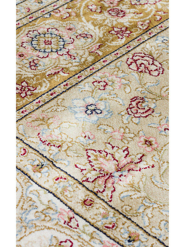 Topkapı Seccade Klasik Desenli Yüksek Kalite Özel Işıltılı Hediyelik Çeyizlik Namazlık 01 GOLD - Carpetdocia