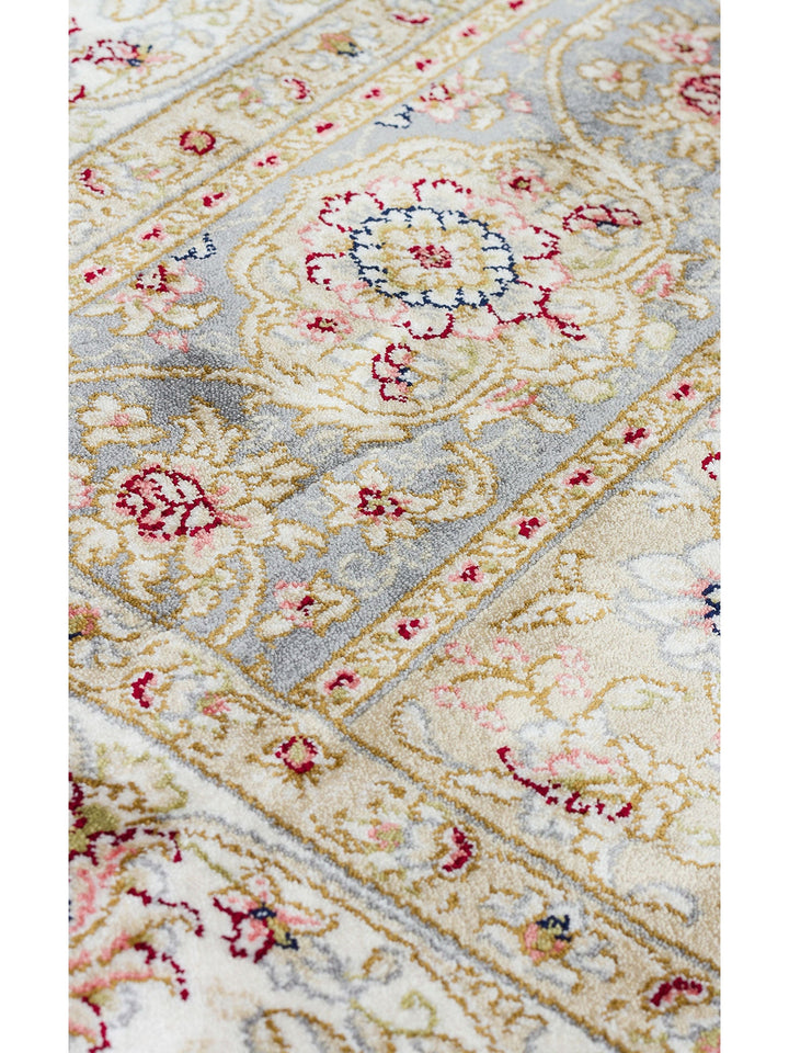 Topkapı Seccade Klasik Desenli Yüksek Kalite Özel Işıltılı Hediyelik Çeyizlik Namazlık 01 GREY - Carpetdocia