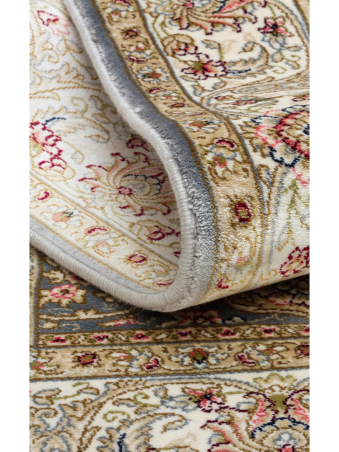 Topkapı Seccade Klasik Desenli Yüksek Kalite Özel Işıltılı Hediyelik Çeyizlik Namazlık 01 GREY - Carpetdocia