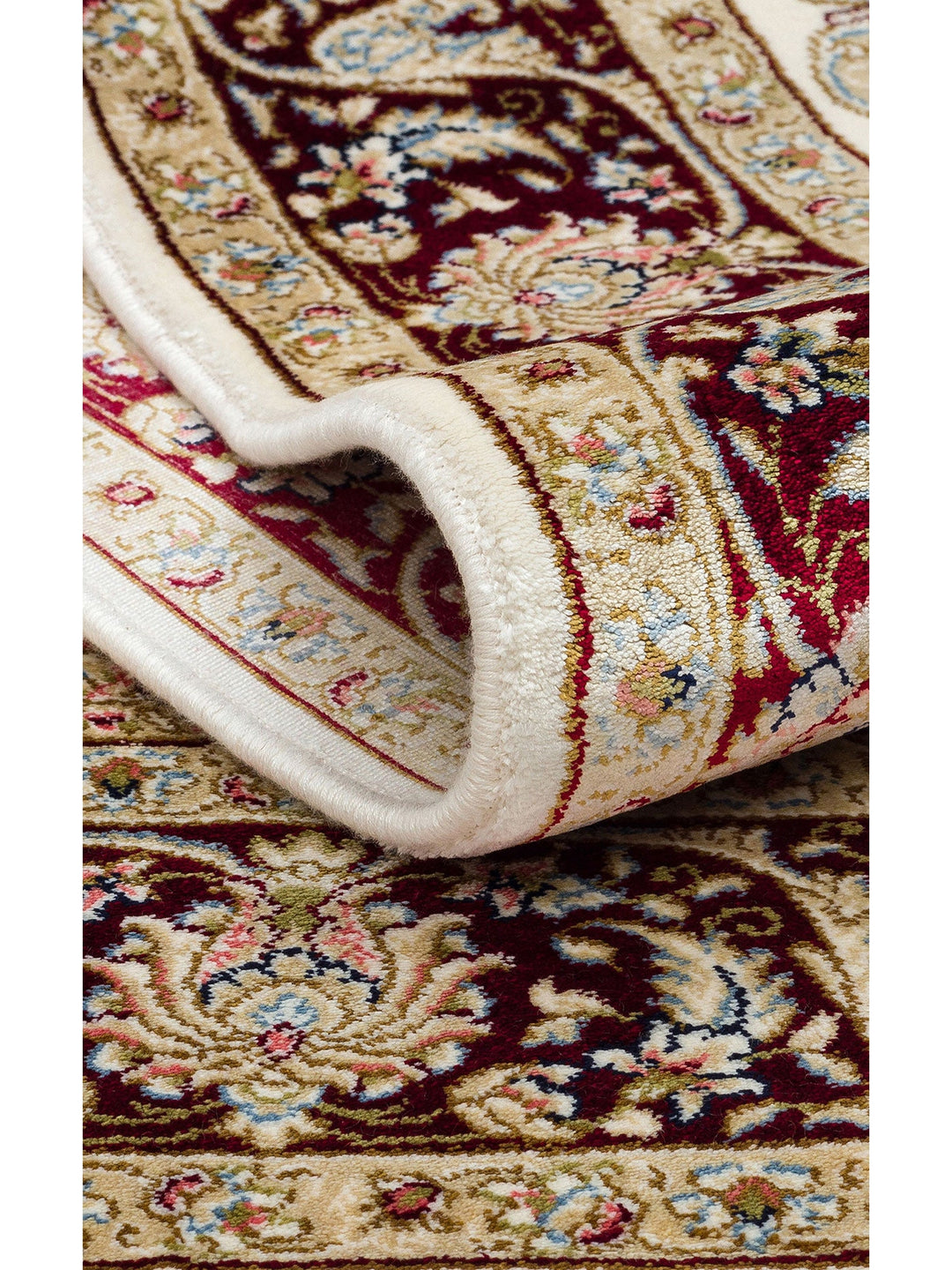 Topkapı Seccade Klasik Desenli Yüksek Kalite Özel Işıltılı Hediyelik Çeyizlik Namazlık 01CREAMRED - Carpetdocia