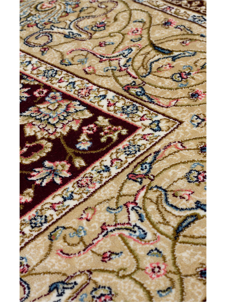 Topkapı Seccade Klasik Desenli Yüksek Kalite Özel Işıltılı Hediyelik Çeyizlik Namazlık 02 RED - Carpetdocia