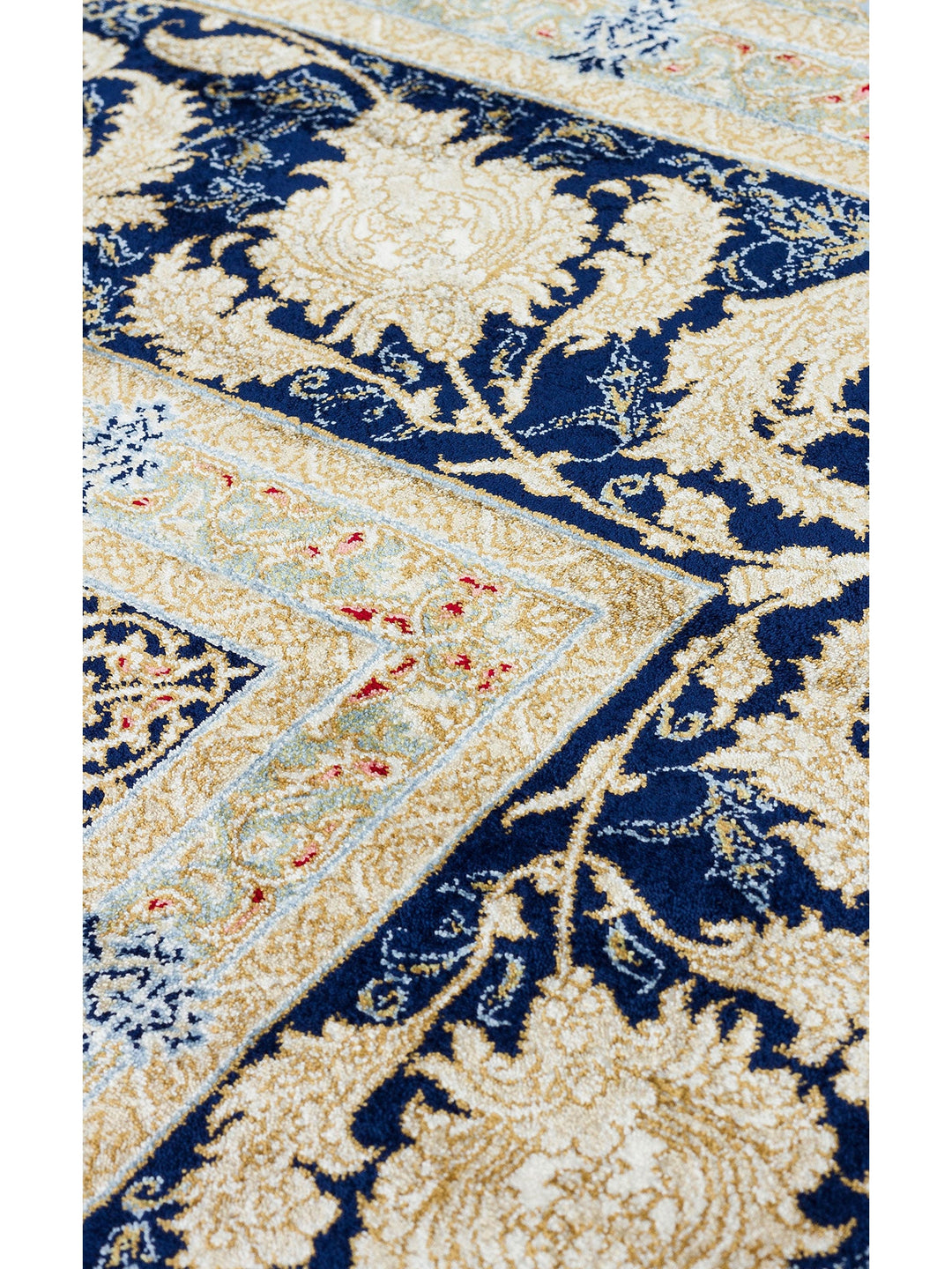 Topkapı Serisi Yüksek Kalite Sık Dokuma Klasik Desenli Özel Işıltılı Salon Halısı 04 CREAM - Carpetdocia