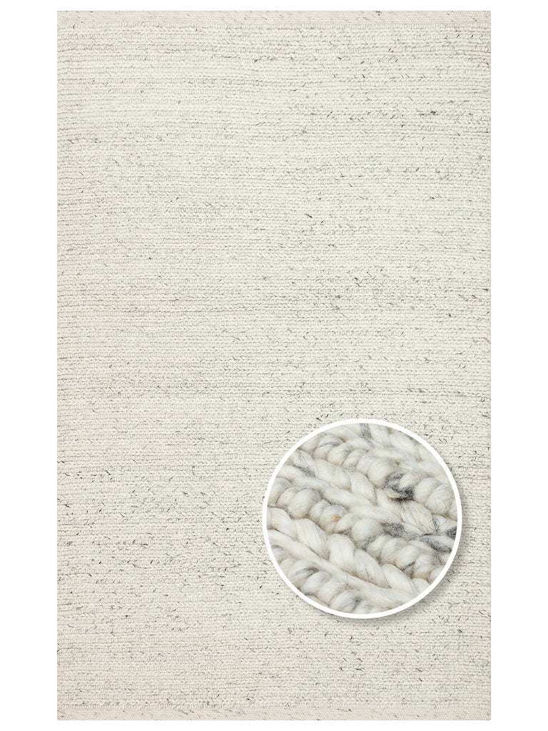 Woolstar 100% طبيعي كنزات صوفية مزخرفة لغرفة الجلوس والممر والمدخل، مصنوعة يدوياً، سجادة محبوكة 07 L.GREY