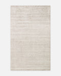 Tapis fait main pour salon et séjour de la série Amore, mélange 100 % naturel de viscose en soie de bananier et coton ARGENT