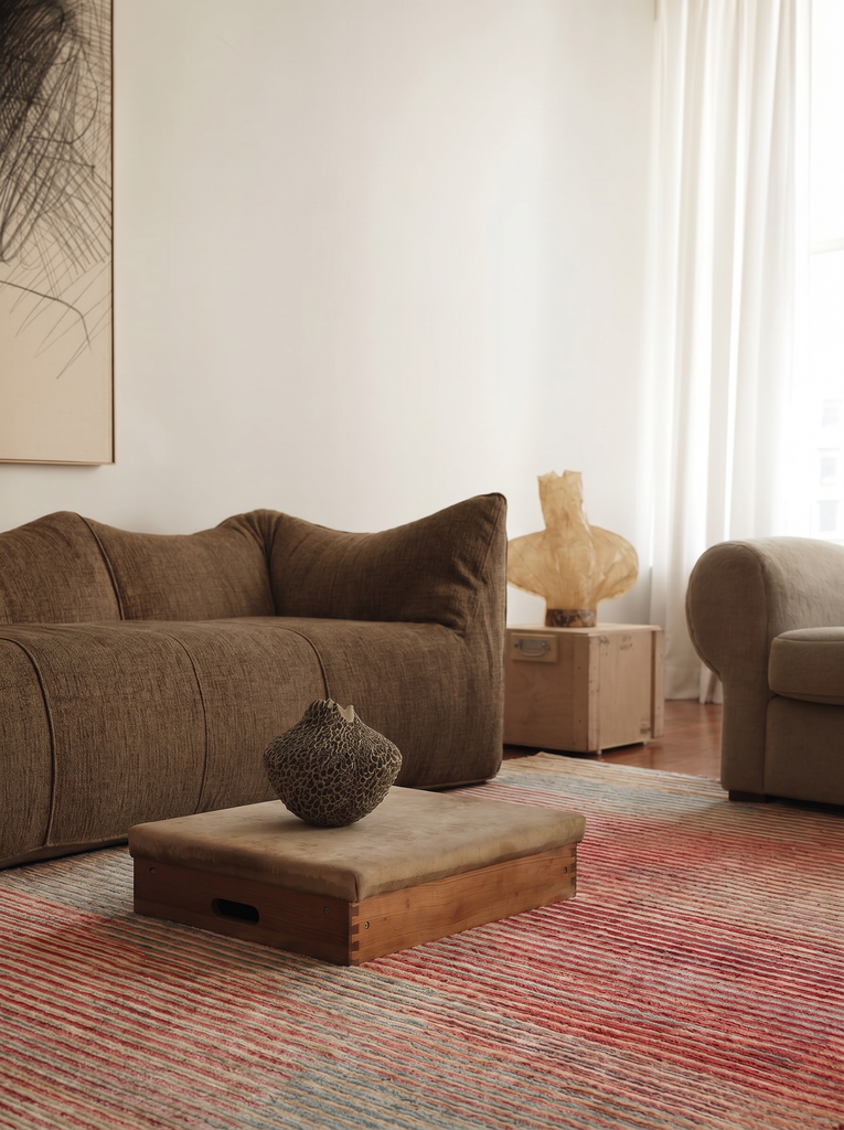 سجادة يدوية من سلسلة Burj مصنوعة من TENCEL™ الطبيعي 100% على نول أسود 03 MULTY