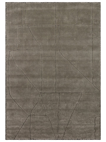 Dakar Series Wool Rayon and Polyester Blend Handwoven Rug GREY