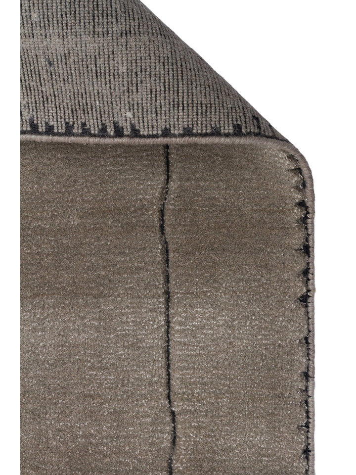 Dakar Serie handgeknüpfter Teppich aus Wolle, Rayon und Polyester Mischung GRAU