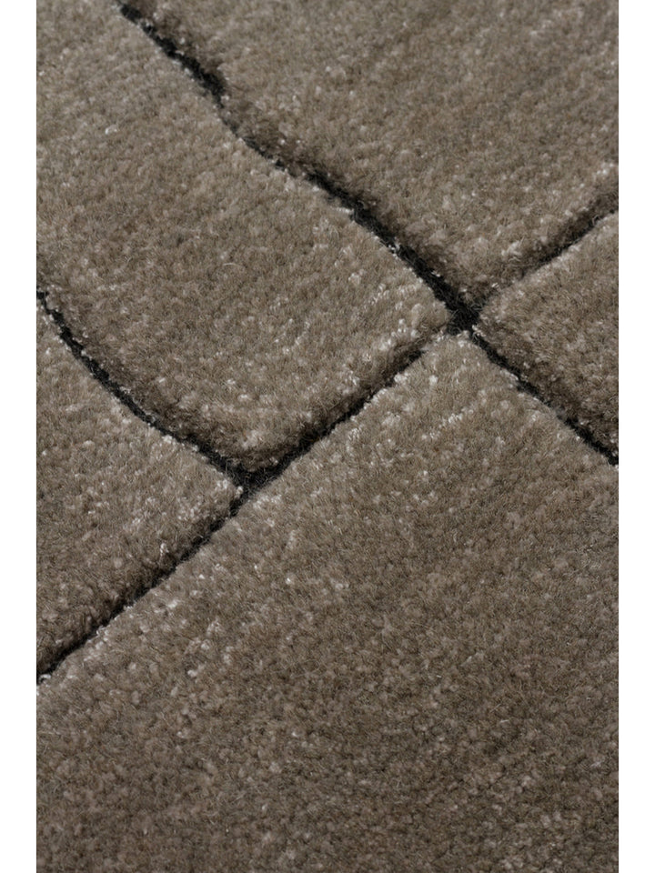 Dakar Serie handgeknüpfter Teppich aus Wolle, Rayon und Polyester Mischung GRAU