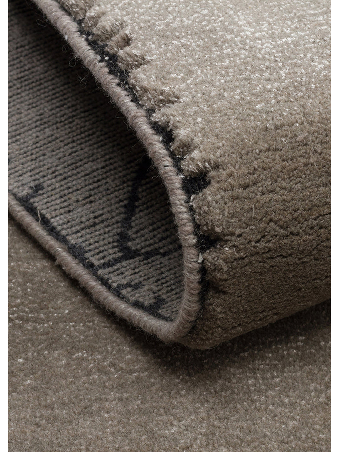 Dakar Serie handgeknüpfter Teppich aus Wolle, Rayon und Polyester Mischung GRAU