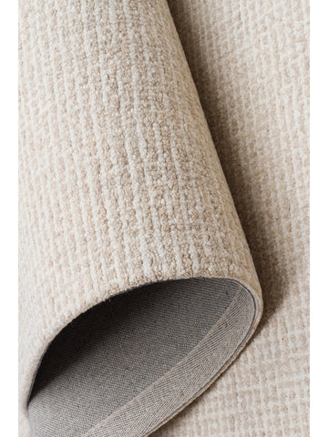 Dublin Series Wool and Cotton Blend Handwoven Rug NATURAL