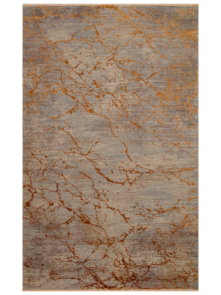 Göreme Series High-Low Textured High-Quality Dense Woven Modern Living Room Rug 01 COPPER