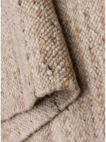 Tappeto tessuto a mano in misto lana, poliestere e cotone della serie Jakarta BEIGE