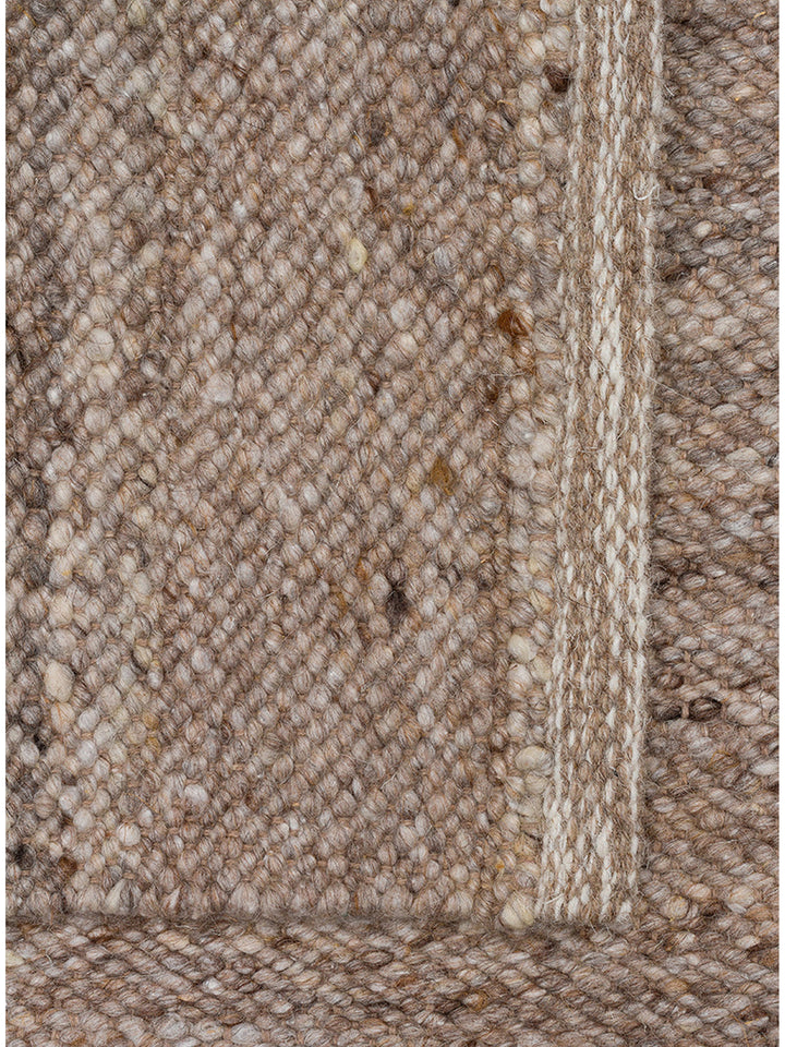 Jakarta Series Wool Polyester and Cotton Blend Handwoven Rug DARK STONE