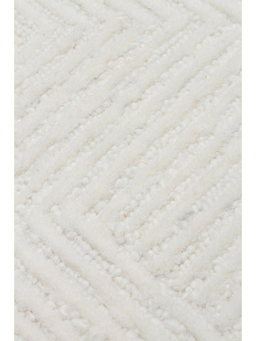 Milano Series Wool and Cotton Blend Handwoven Rug IVORY