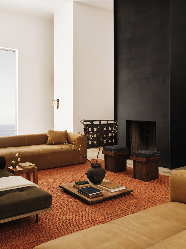Baccarat Neo Jute 100% natürlich Wohnzimmer, Flur, Küche, Balkon Handgeknüpfter Strohteppich BCN RUST