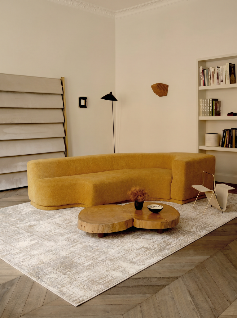 Elegant spezieller schimmernder hochwertiger dicht gewebter moderner Wohnzimmer Flur Teppich 36CREAMBEGX