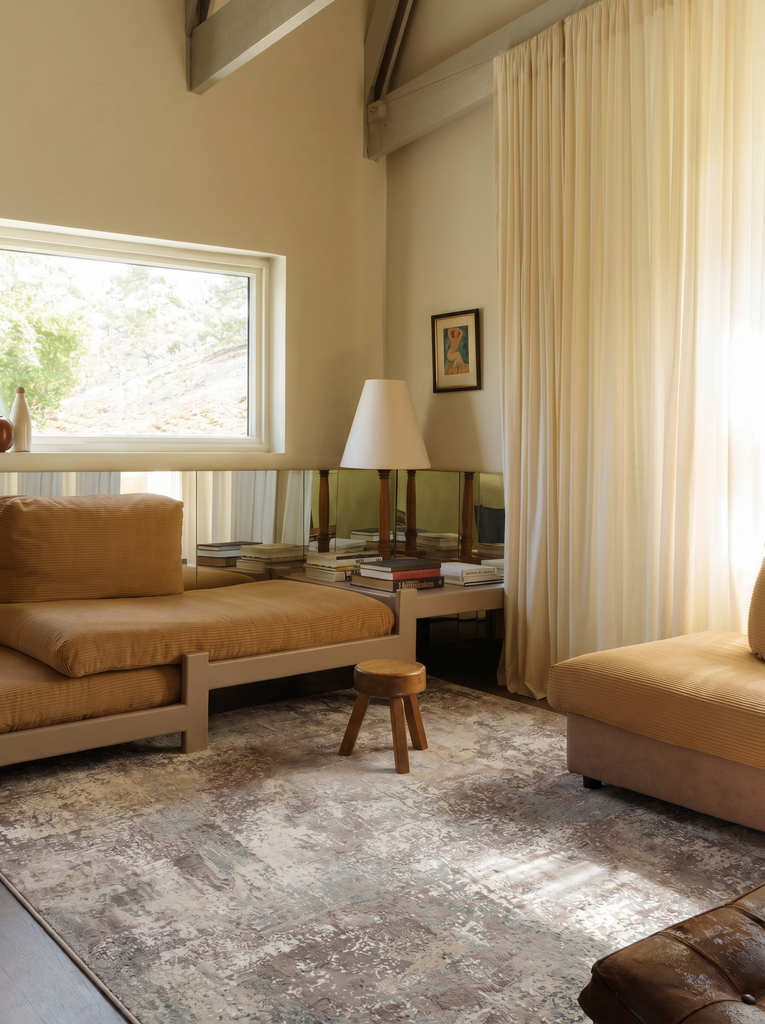 Tappeto moderno elegante a trama fitta di alta qualità con scintillio speciale per salotto, soggiorno e corridoio 35GREYBEIGEX