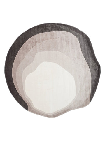 Monza Art Geometric Pattern High Quality Dense Weave Shiny Modern Living Room Carpet 01 CREAM BLACK Q