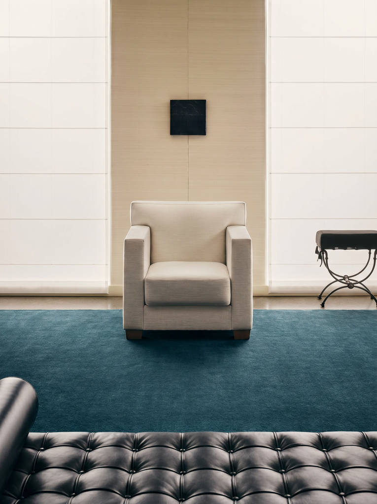 Série New Zealand Tapis fait main 100 % laine naturelle de Nouvelle-Zélande pour salon, séjour, chambre NBLU