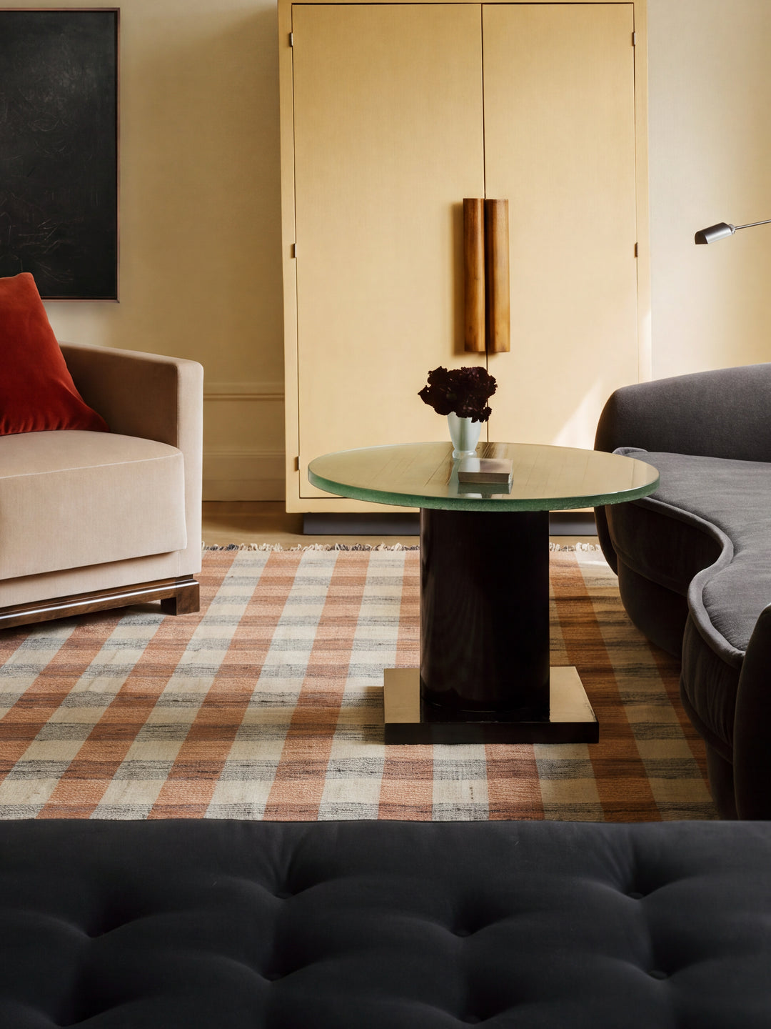 Oasis %100 Yün El Emeği ile Üretilen Kilim CORAL CHECK oda görünümü