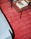 Oushak Carnaval Tapis Uşak Moderne TENCEL™ 100 % Naturel, Facile à Nettoyer, Fait Main 06 RED