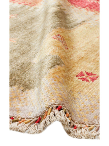 Oushak Carnaval 100% Natural Easy to Clean Handcrafted TENCEL™ Modern Uşak Carpet 07 BEIGE AUTUMN Q