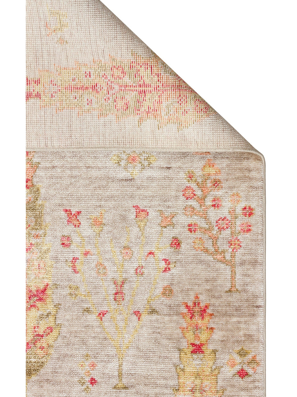 Oushak Carnaval %100 Naturel Kolay Temizlenir El Emeğiyle Üretilen TENCEL™ Modern Uşak Halısı 08 BEIG - Carpetdocia