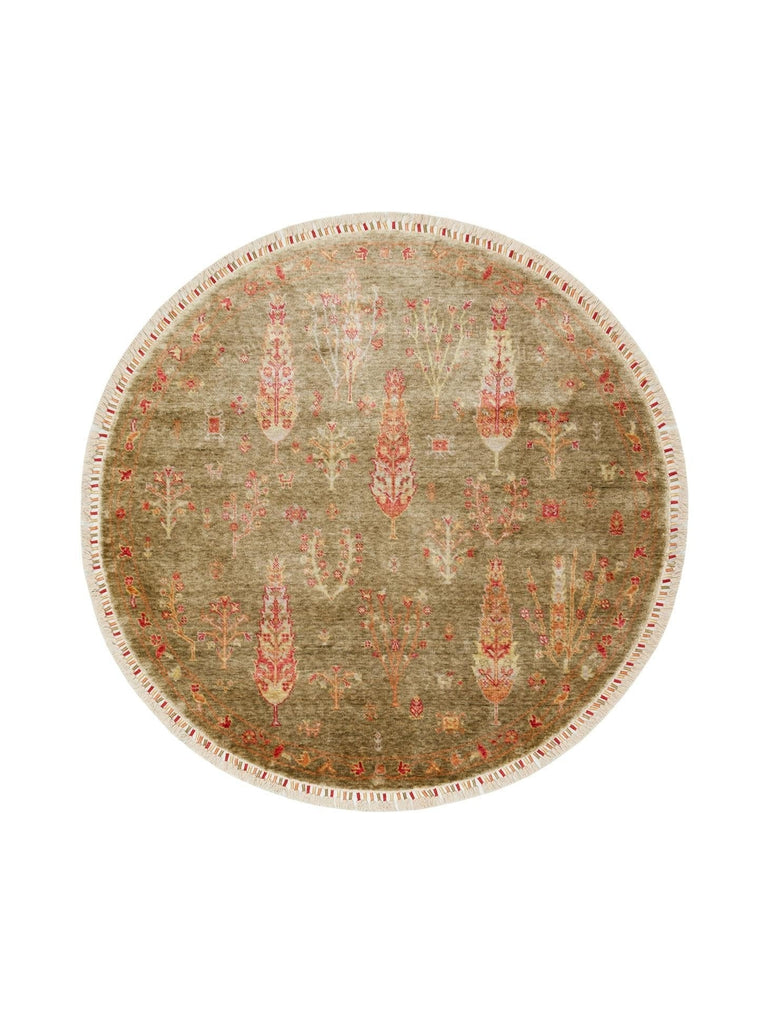 Oushak Carnaval 100% Natural Easy to Clean Handmade TENCEL™ Modern Uşak Carpet 08 GREEN AUTUMN Q