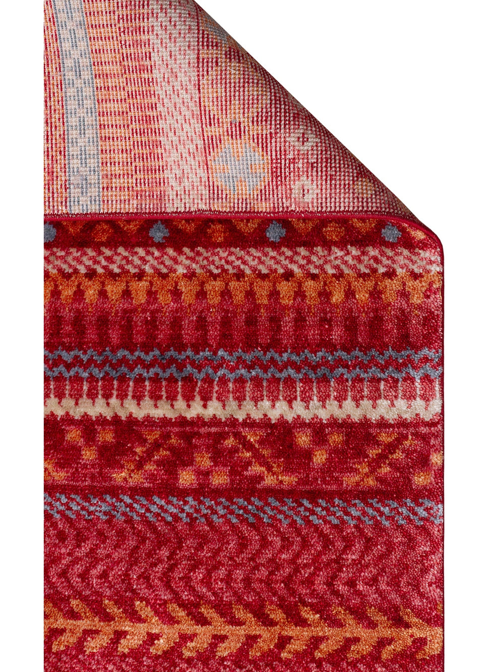 Oushak Carnaval %100 Naturel Kolay Temizlenir El Emeğiyle Üretilen TENCEL™ Modern Uşak Halısı 19 REDM - Carpetdocia