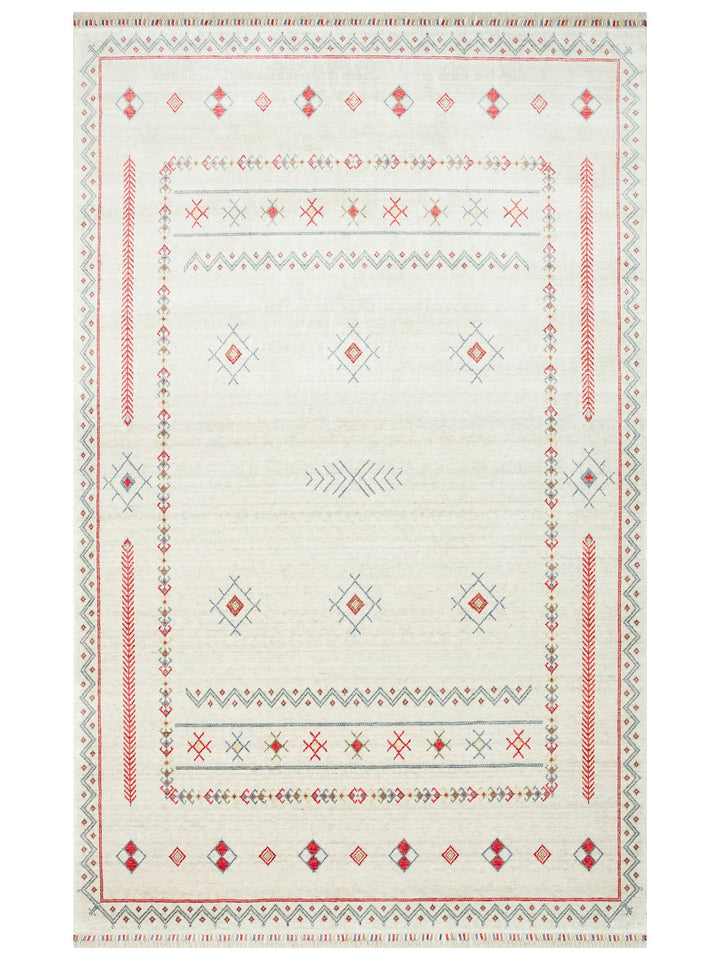 Oushak Carnaval %100 Naturel Kolay Temizlenir El Emeğiyle Üretilen TENCEL™ Modern Uşak Halısı 20 BEIG - Carpetdocia