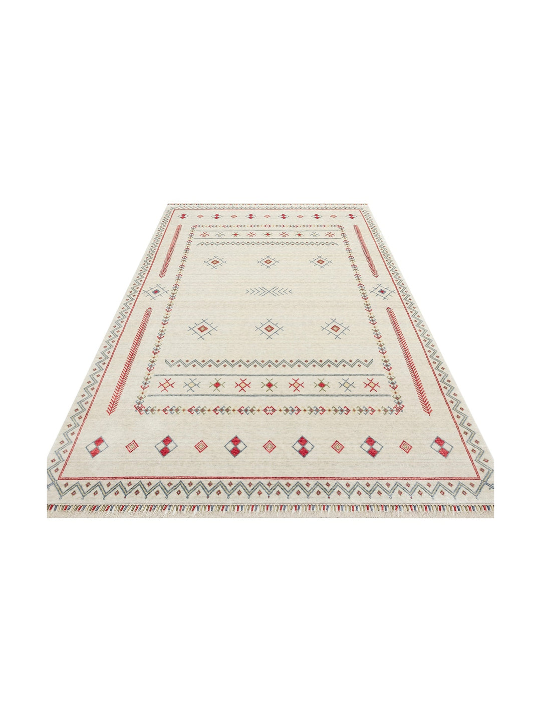 Oushak Carnaval %100 Naturel Kolay Temizlenir El Emeğiyle Üretilen TENCEL™ Modern Uşak Halısı 20 BEIG - Carpetdocia