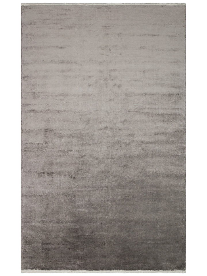 Oushak Plain %100 Naturel Düz Renk El Emeğiyle Özel Tezgahlarda Üretilen Viskon Uşak Halısı PLNDGREY - Carpetdocia