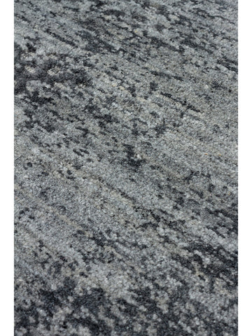 Palette Serisi %100 Naturel Yün Viskon Pamuk El Dokuma İskandinav Salon Oturma Odası Halı BLACK - Carpetdocia