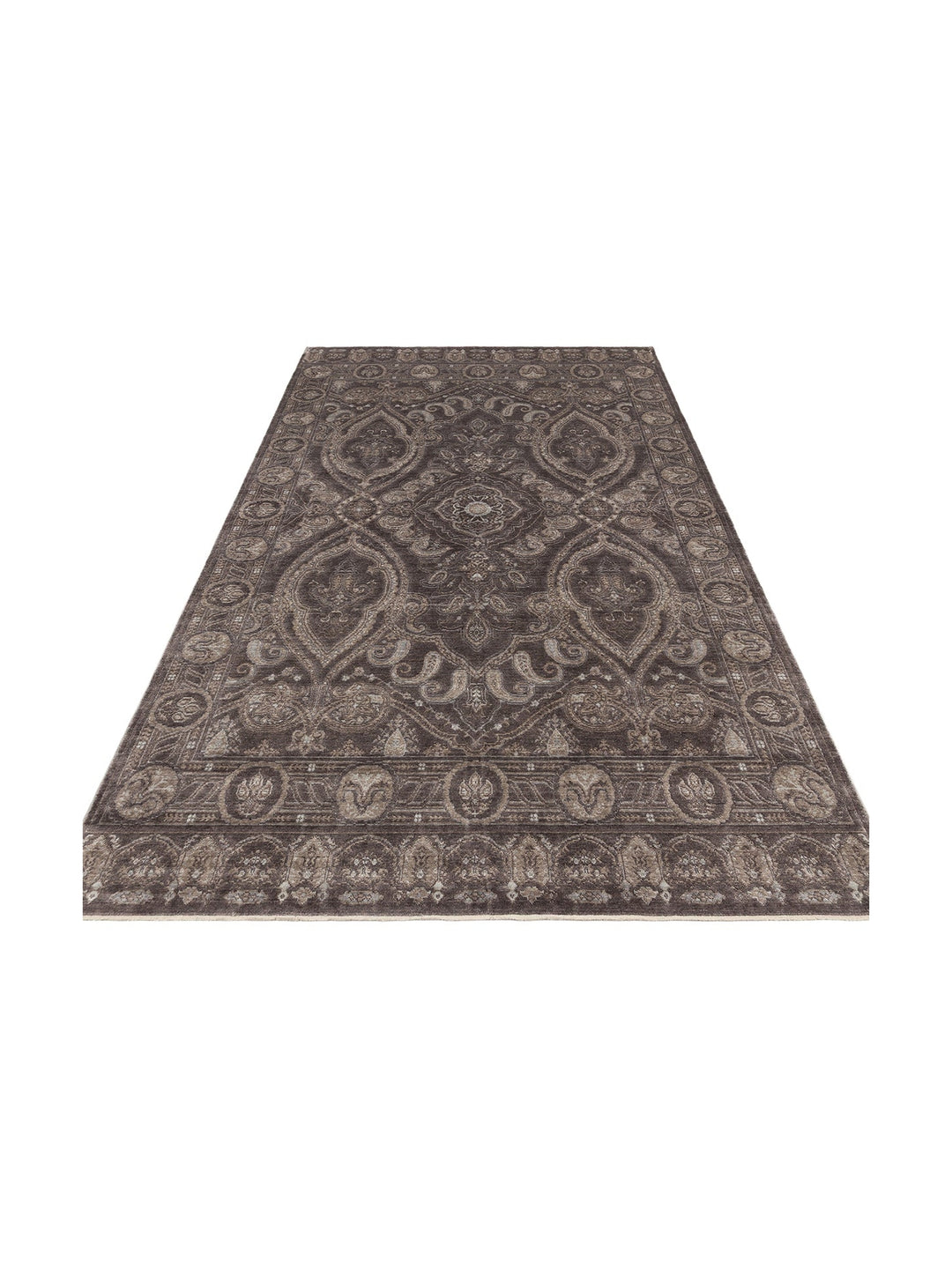 Çırağan %100 Naturel Özel Işıltılı El Emeği ile Özel Tezgahlarda Üretilen Tensel Uşak Halısı 03 SMGR - Carpetdocia