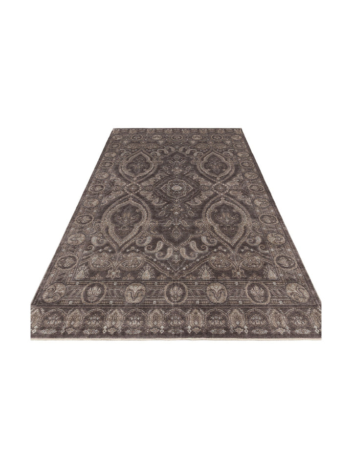 Çırağan %100 Naturel Özel Işıltılı El Emeği ile Özel Tezgahlarda Üretilen Tensel Uşak Halısı 03 SMGR - Carpetdocia