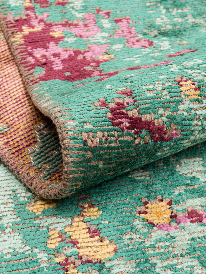 Ruggadocia Verdant Yosun Soyut Desenli Halı detay