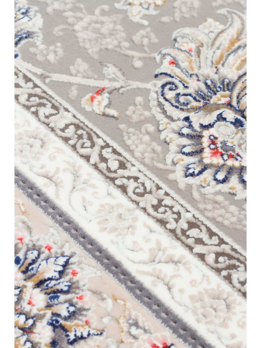 Tahran Serisi Klasik Desenli Yüksek Kalite Sık Dokuma Özel Salon Oturma Odası Halı 02LGR - Carpetdocia