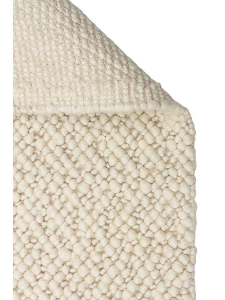 Woolstar %100 Naturel Kazak Desenli Salon Oturma Odası Koridor Antre El Dokuma Örgü Halı 06 CREAM - Carpetdocia