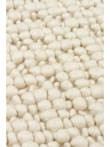 Woolstar %100 Naturel Kazak Desenli Salon Oturma Odası Koridor Antre El Dokuma Örgü Halı 06 CREAM - Carpetdocia
