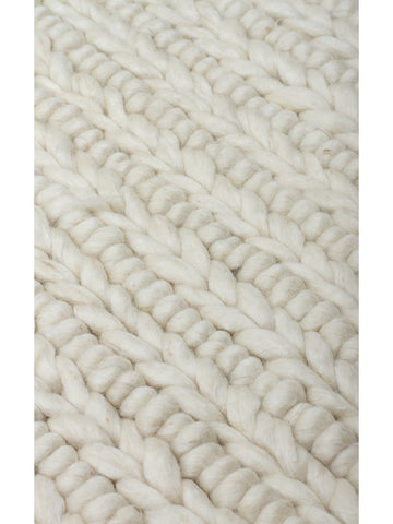 Woolstar %100 Naturel Kazak Desenli Salon Oturma Odası Koridor Antre El Dokuma Örgü Halı 07 WHITE - Carpetdocia