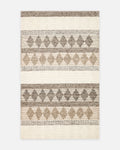 Tapis tricoté fait main pour salon, couloir, entrée à motif kazak 100 % laine naturelle Woolstar JD 01 GREY