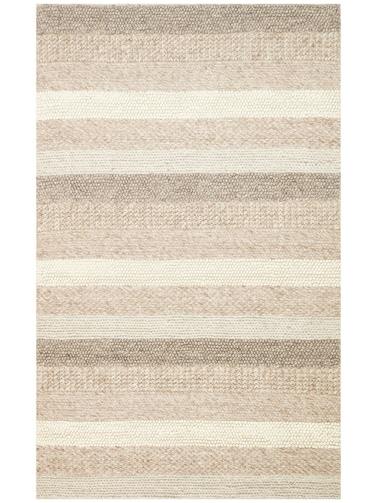 Woolstar 100% Natural Kazak Pattern Living Room Hallway Entrance Handwoven Knit Rug LANGDON NAT