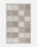 Tapis tricoté fait main pour salon, couloir, entrée à motif kazak 100 % laine naturelle Woolstar MARJORY NAT
